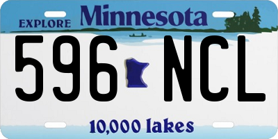 MN license plate 596NCL