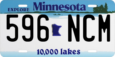 MN license plate 596NCM