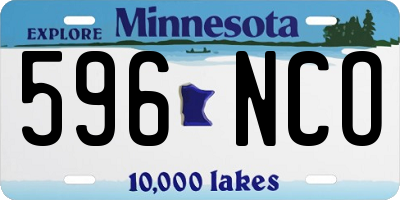 MN license plate 596NCO