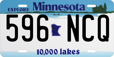 MN license plate 596NCQ