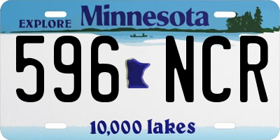 MN license plate 596NCR