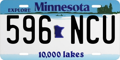 MN license plate 596NCU