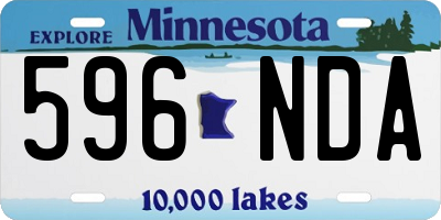 MN license plate 596NDA
