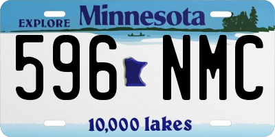 MN license plate 596NMC