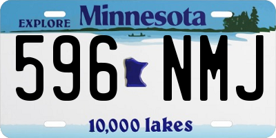 MN license plate 596NMJ