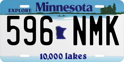MN license plate 596NMK