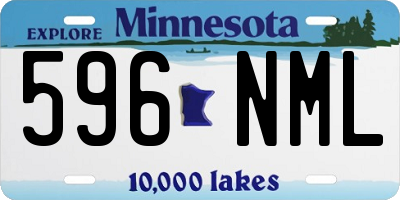 MN license plate 596NML