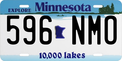 MN license plate 596NMO