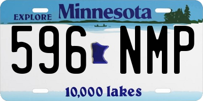 MN license plate 596NMP