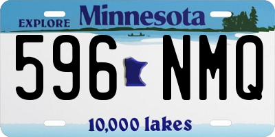 MN license plate 596NMQ