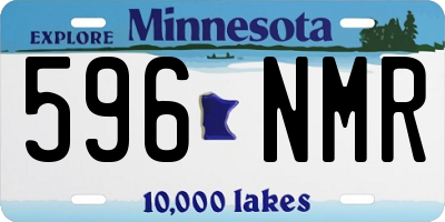 MN license plate 596NMR