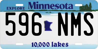 MN license plate 596NMS