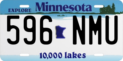 MN license plate 596NMU