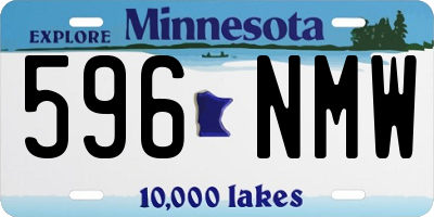 MN license plate 596NMW