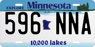 MN license plate 596NNA