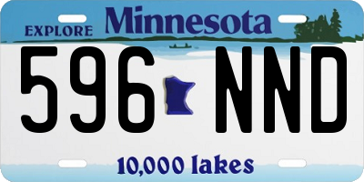 MN license plate 596NND