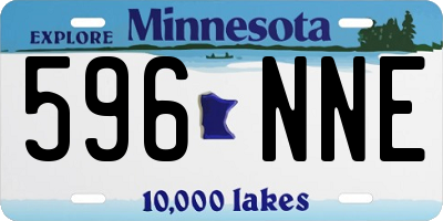 MN license plate 596NNE