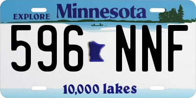 MN license plate 596NNF