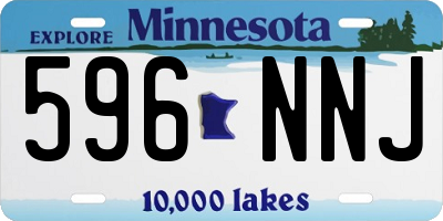 MN license plate 596NNJ