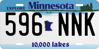 MN license plate 596NNK
