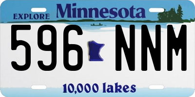MN license plate 596NNM