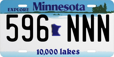 MN license plate 596NNN