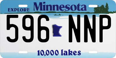 MN license plate 596NNP