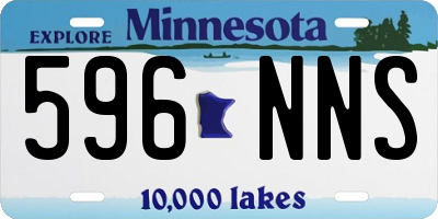 MN license plate 596NNS