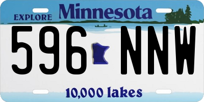 MN license plate 596NNW