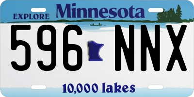 MN license plate 596NNX