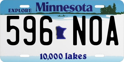 MN license plate 596NOA
