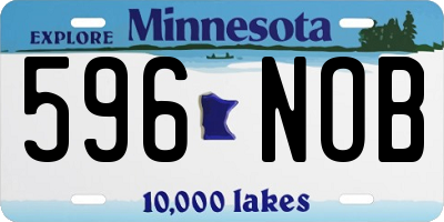 MN license plate 596NOB