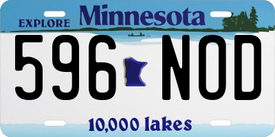 MN license plate 596NOD