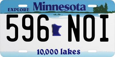 MN license plate 596NOI
