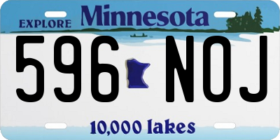 MN license plate 596NOJ