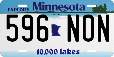 MN license plate 596NON