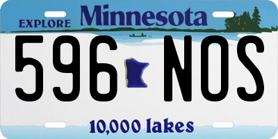 MN license plate 596NOS