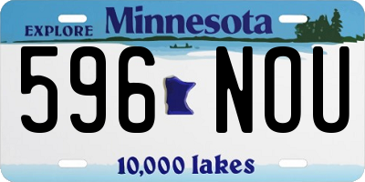 MN license plate 596NOU