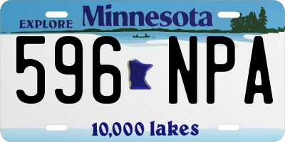 MN license plate 596NPA