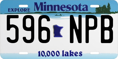 MN license plate 596NPB