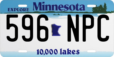 MN license plate 596NPC