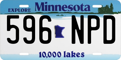 MN license plate 596NPD