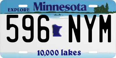 MN license plate 596NYM