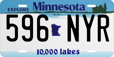 MN license plate 596NYR