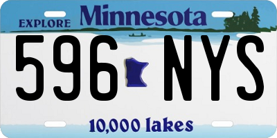 MN license plate 596NYS
