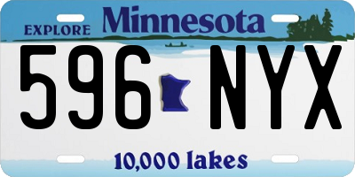 MN license plate 596NYX