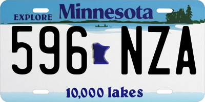 MN license plate 596NZA