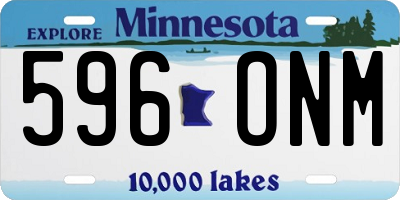 MN license plate 596ONM