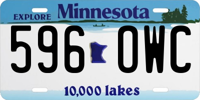 MN license plate 596OWC