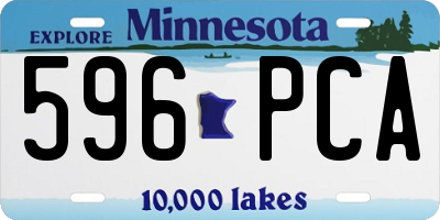 MN license plate 596PCA